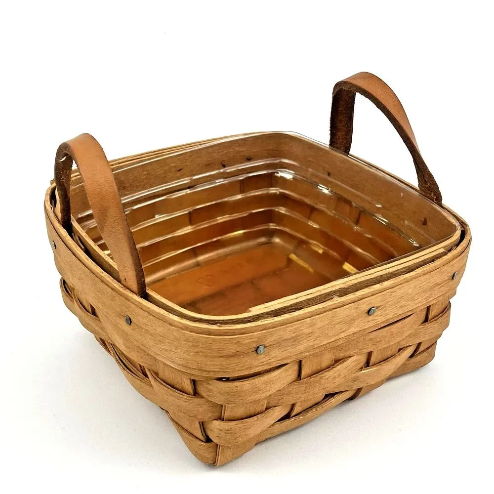 Longaberger Ivy Basket Set 1992 | Signed Retired Handles Dresden VTG #13100JOS